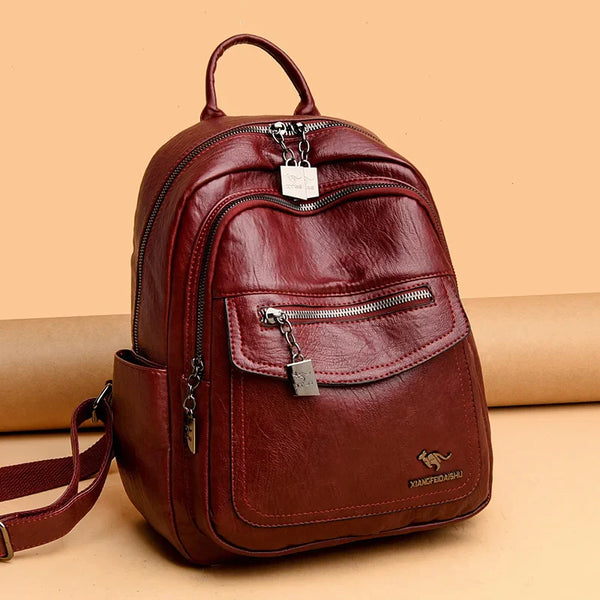 Women's Soft Leather Backpack - Premium  from CUTIEJONZ  - Just $33.59! Shop now at CUTIEJONZ 
